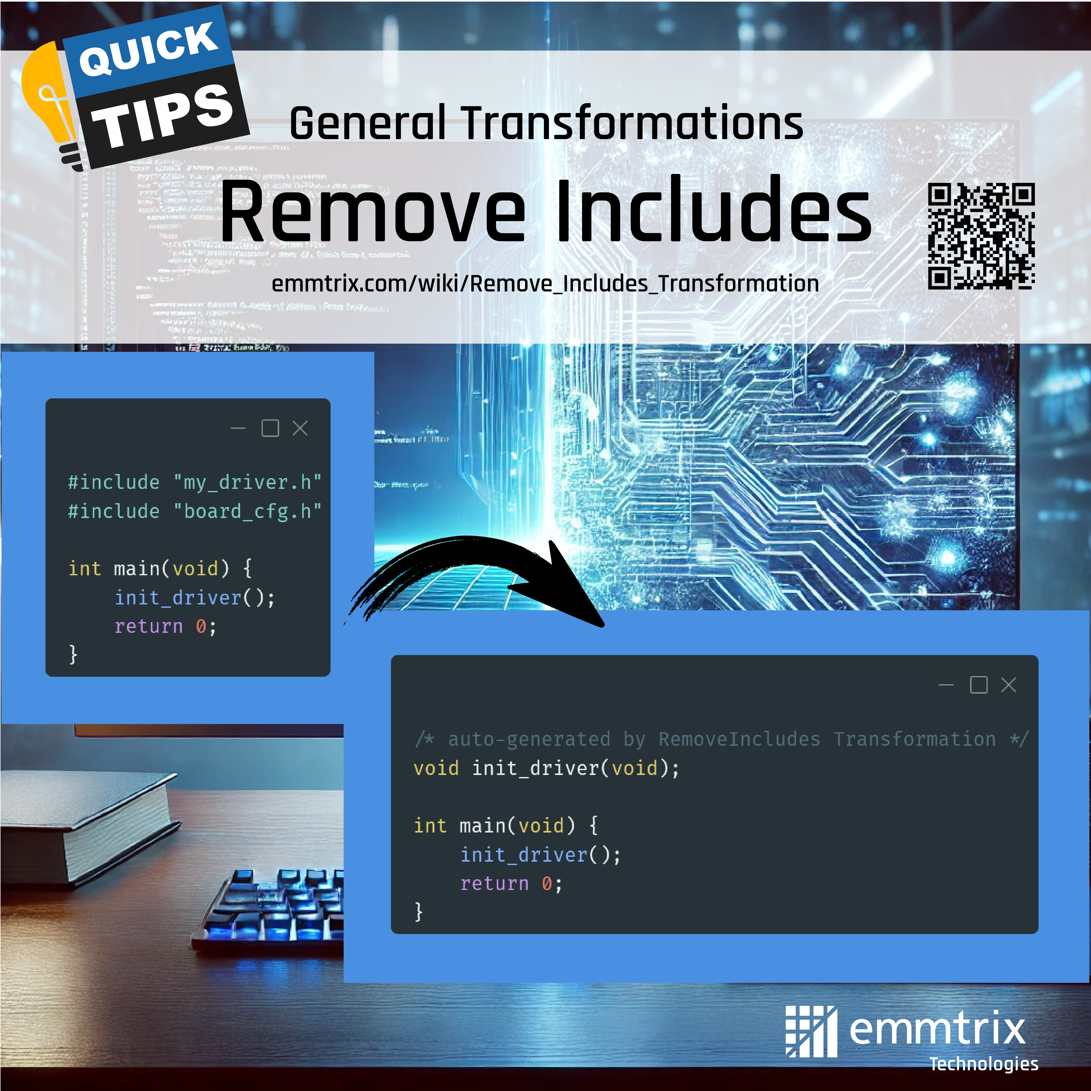 Remove Includes Transformation