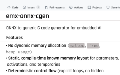 New Open-Source Release: ONNX to Generic C for Embedded AI