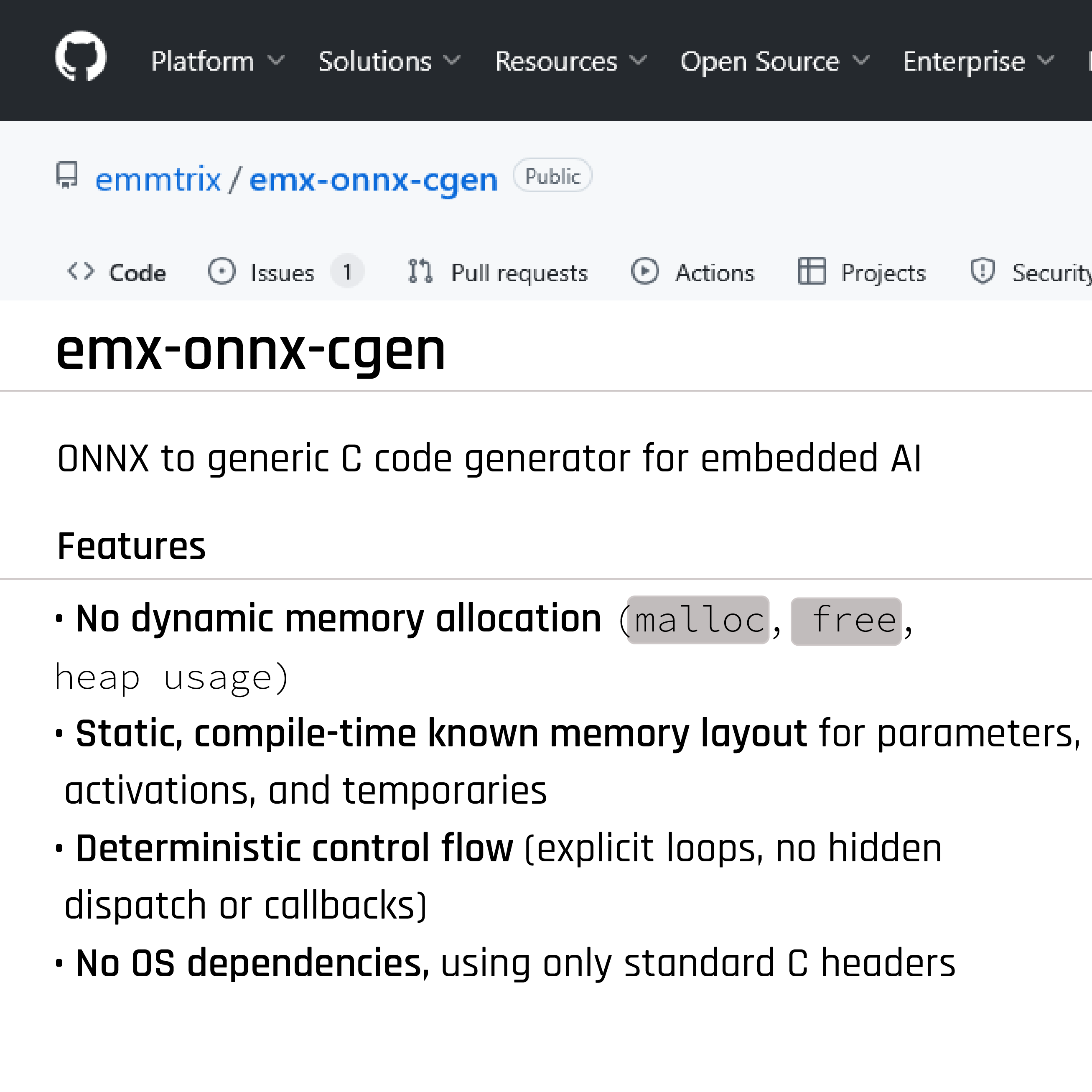 New Open-Source Release: ONNX to Generic C for Embedded AI