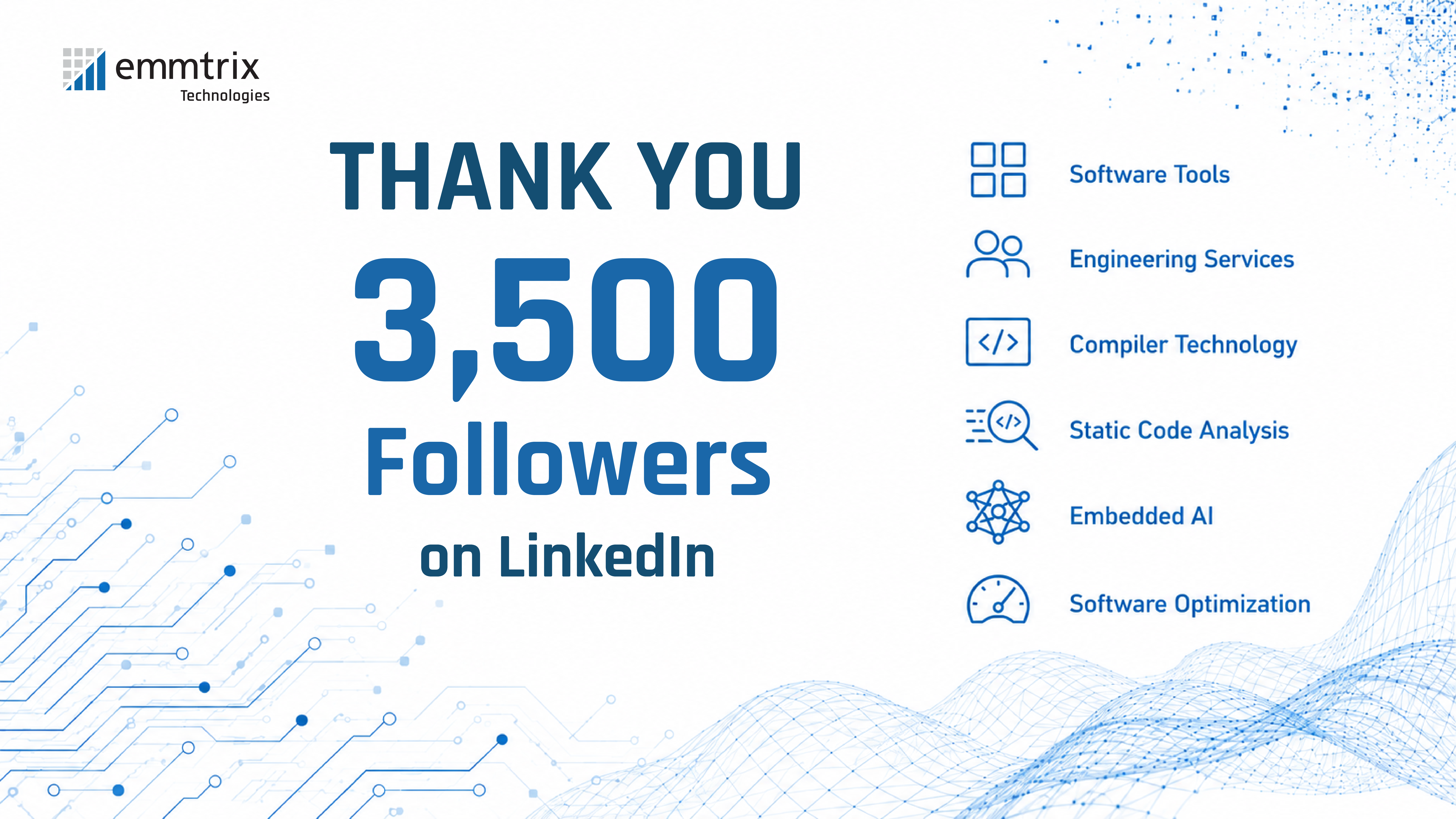 3,500 Followers on LinkedIn